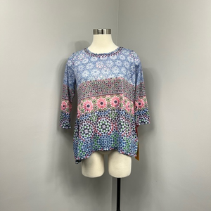 Ruby Rd‎ Blue Print Blouse